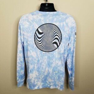 American Eagle Mens Tie Dye T Shirt Size Medium Long‎ Sleeve 77 Graphic Spellout
